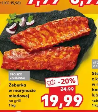 Kaufland Żeberka w marynacie miodowej na grill 1kg oferta