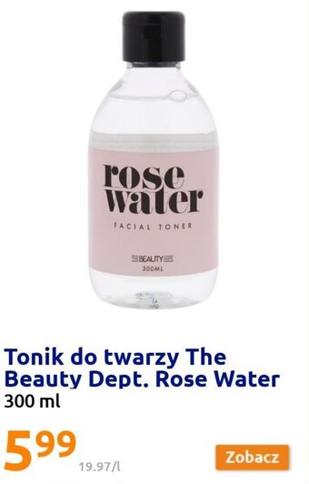 Action Tonik do twarzy The Beauty Dept. Rose Water 300 ml oferta
