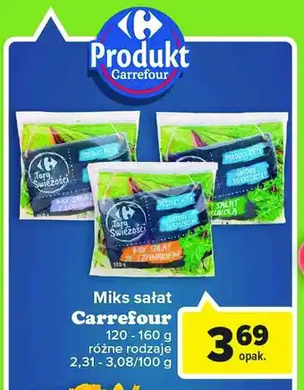 Carrefour Market Mix sałat ze szpinakiem 1 SZT 120 G oferta