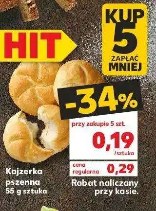 Kaufland Kajzerka pszenna 1 SZT 55 G oferta
