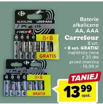 Carrefour Market Baterie alkaliczne aa 1 OPAK 8 SZT oferta