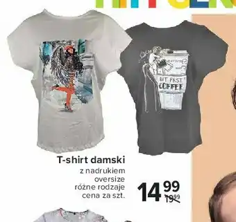 Carrefour T-shirt damski z nadrukiem 1 SZT oferta