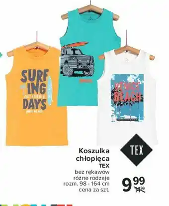 Carrefour Koszulka chłopięca bez rękawów z nadrukiem 98-164 cm 1 SZT oferta