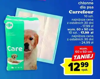 Carrefour Market Mata chłonna dla zwierząt 60 x 60 cm 1 OPAK 10 SZT oferta