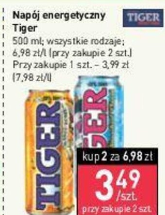 Stokrotka Tiger Napój energetyczny 500ml wszystkie rodzaje oferta