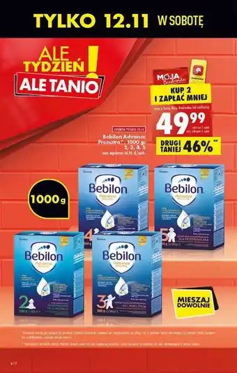 Biedronka Bebilon advance pronutra 1000g: 2,3,4,5 oferta