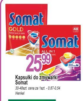 E.Leclerc Tabletki do zmywarek lemon & lime somat all in 1 oferta