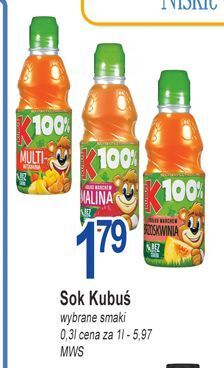 E.Leclerc Sok multiwitamina kubuś 100% oferta