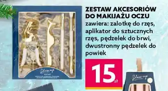 Dealz Zestaw w pudełku do makijażu oczu: zalotka + aplikator rzęs pędzelek brwi dwustronny oferta