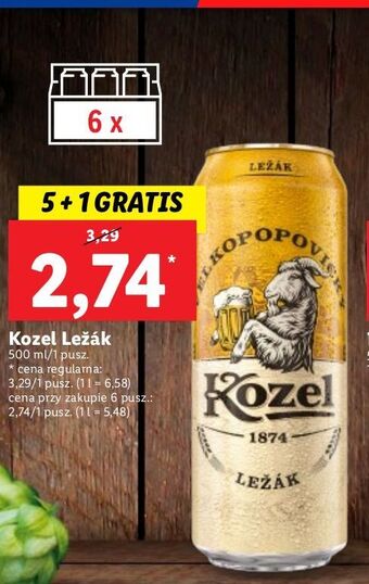 Lidl Piwo kozel lezak oferta