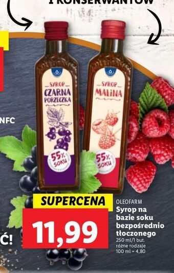 Lidl Syrop malina oleofarm oferta