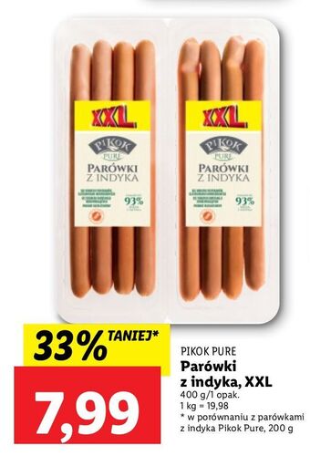 Lidl Parówki z indyka pikok oferta