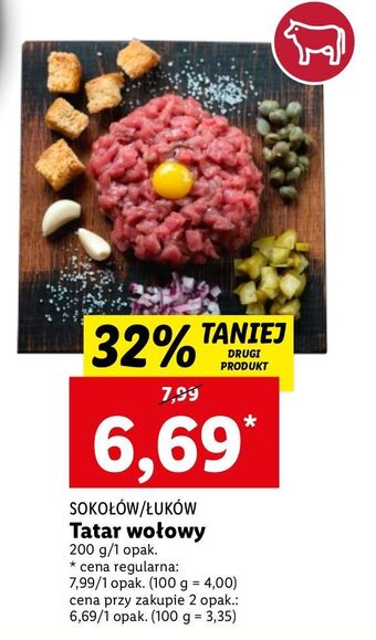 Lidl Tatar wołowy sokołów oferta