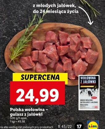 Lidl Mięso wołowe na gulasz z jałówki marks oferta