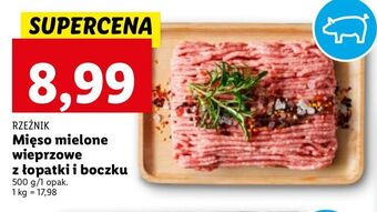 Lidl Mięso mielone z łopatki i boczku rzeźnik codzienna dostawa oferta