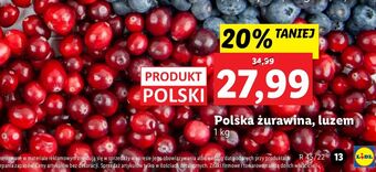 Lidl Żurawina oferta