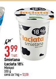 E.Leclerc Śmietana 18 % łaciata oferta