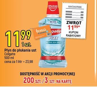 E.Leclerc Płyn do płukania active sea salt colgate plax oferta