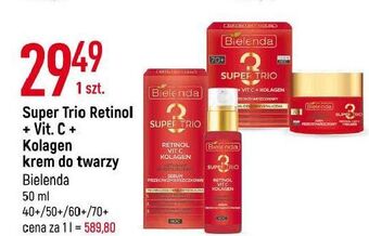 E.Leclerc Krem do twarzy retinol vit c kolagen 60+ bielenda super trio oferta