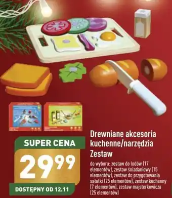 Świat Dziecka drewniane akcesoria kuchenne/narzędzia zestaw oferta