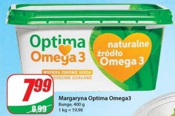 Dino Optima omega 3 margaryna o zawartości trzech czwartych tłuszczu 400 g oferta