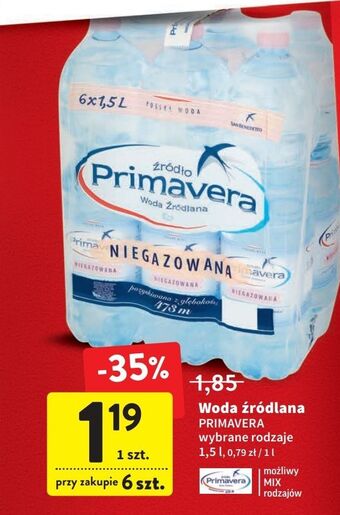 Intermarche Woda niegazowana primavera oferta