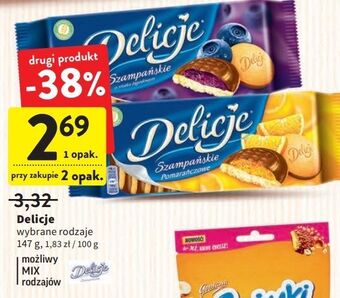 Intermarche Ciastka z galaretką jagodową delicje szampańskie oferta