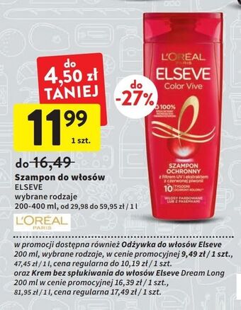 Szampon do włosów ochronny l'oreal elseve color-vive