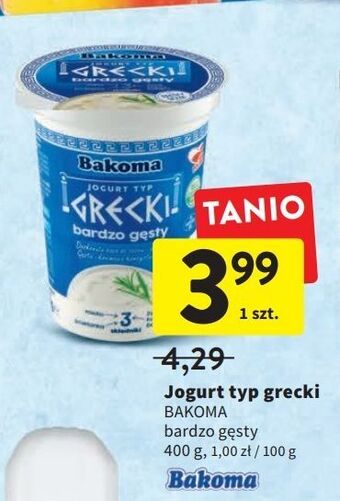 Intermarche Jogurt naturalny typu greckiego bakoma oferta