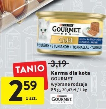 Intermarche Karma dla kota z tuńczykiem purina gourmet gold oferta