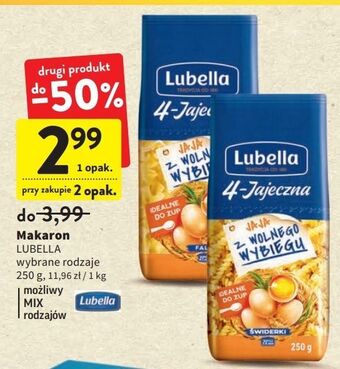 Intermarche Makaron świderki 4-jajeczne z jaj wolnego wybiegu lubella oferta