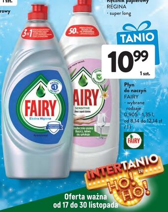 Intermarche Płyn do mycia naczyń aloes i jaśmin fairy sensitive oferta