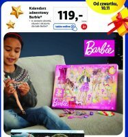 Lidl Kalendarz adwentowy barbie oferta