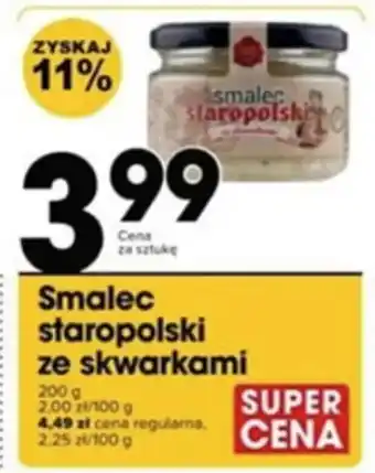 Supeco Smalec staropolski ze skwarkami 200g oferta