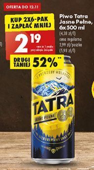 Biedronka Piwo tatra jasne pełne oferta
