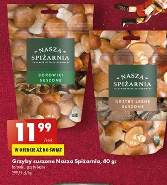 Biedronka Grzyby leśne suszone nasza spiżarnia oferta