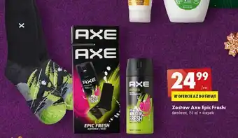 Biedronka Dezodorant + skarpetki axe epic fresh oferta