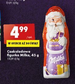 Biedronka Mikołaj z czekolady milka oferta
