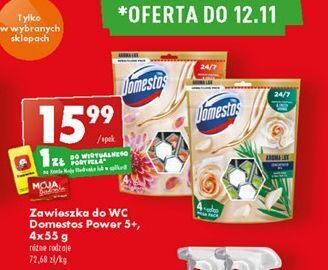 Biedronka Kostka do wc white rose & tea tree oil domestos aroma lux oferta