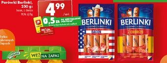 Biedronka Parówki z chorizo morliny berlinki oferta
