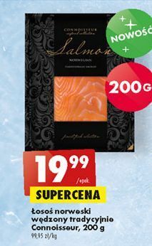 Łosoś norweski wędzony na zimno w plastrach connoisseur