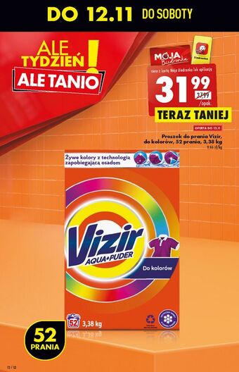 Biedronka Proszek do prania kolor vizir aqua puder oferta