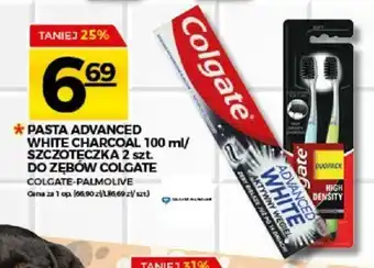 Topaz Pasta Advanced White Characoal 100ml/Szczoteczka do zębów Colgate oferta