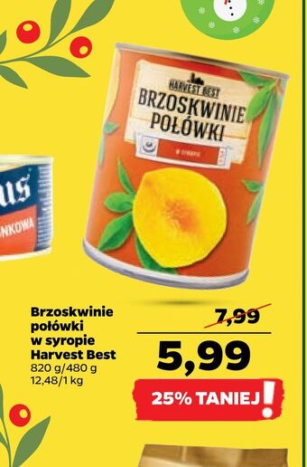 Netto Brzoskwinie połówki w syropie harvest best oferta