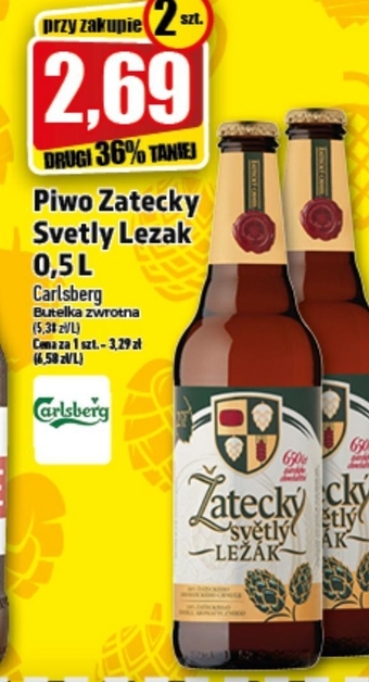 Topaz Žatecký světlý ležák piwo jasne pełne 500 ml oferta
