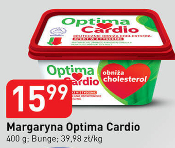 Optima cardio margaryna roślinna z dodatkiem steroli roślinnych 400 g