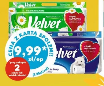 Społem Velvet delikatnie biały papier toaletowy 8 rolek oferta