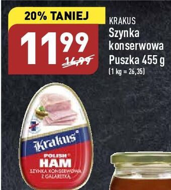 ALDI Szynka konserwowa w galarecie krakus animex oferta