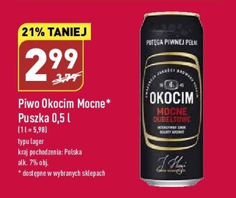 ALDI Piwo okocim mocne dubeltowe oferta