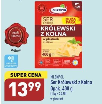 ALDI Ser królewski z kolna - plastry mlekpol oferta